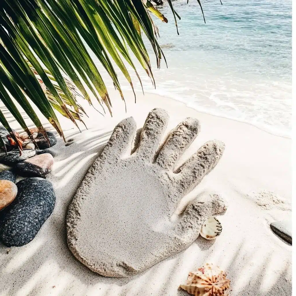 DIY Beach Sand Handprint Keepsake: An Incredible Ultimate Craft for 1 ...